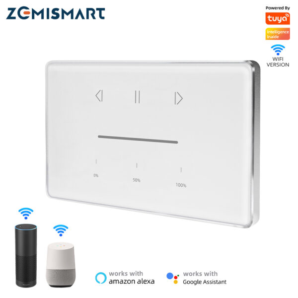 ⁦مفتاح ستارة Zemismart Zigbee الذكي – تحكم بمحرك رولر شاتر بنسبة مئوية – يعمل مع Tuya وأليكسا وجوجل هوم⁩ - الصورة ⁦2⁩