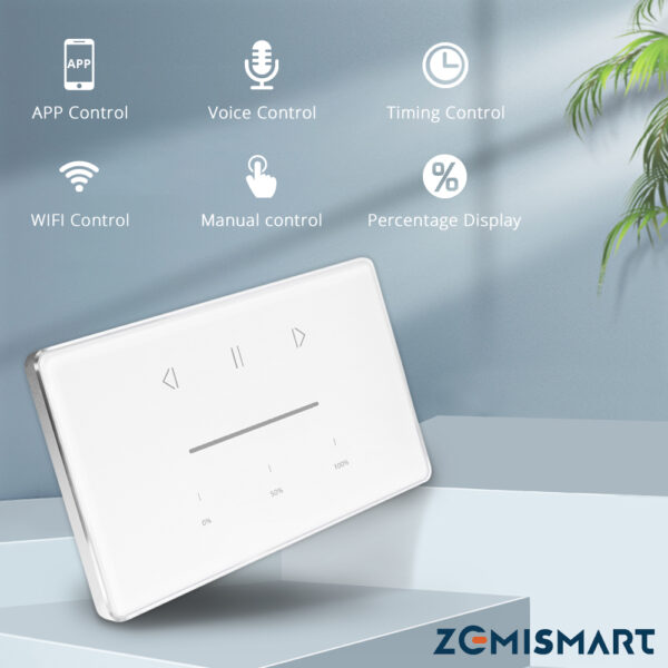⁦مفتاح ستارة Zemismart Zigbee الذكي – تحكم بمحرك رولر شاتر بنسبة مئوية – يعمل مع Tuya وأليكسا وجوجل هوم⁩ - الصورة ⁦14⁩