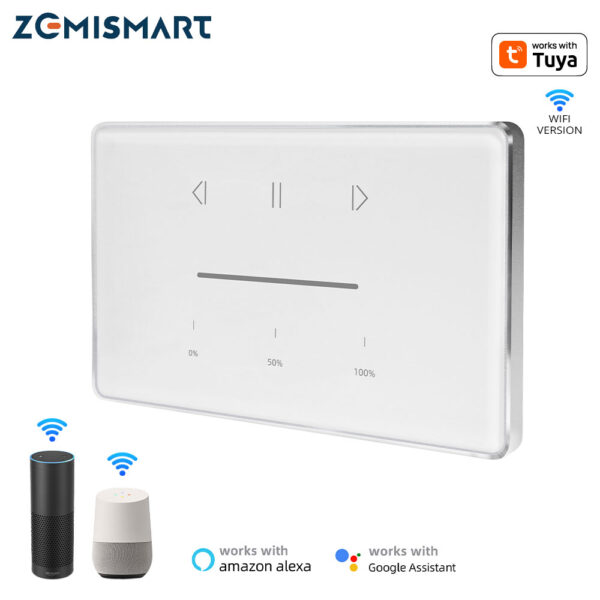 مفتاح ستارة Zemismart Zigbee الذكي – تحكم بمحرك رولر شاتر بنسبة مئوية – يعمل مع Tuya وأليكسا وجوجل هوم