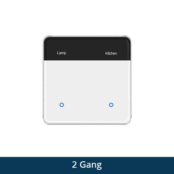 مفتاح ذكي Matter من Zemismart مع شاشة لمس لعرض اسم الغرفة وتحكم ذكي عبر WiFi، متوافق مع Google Home وApple HomeKit وSmartThings. مثالي للمنازل الذكية الحديثة. ٢