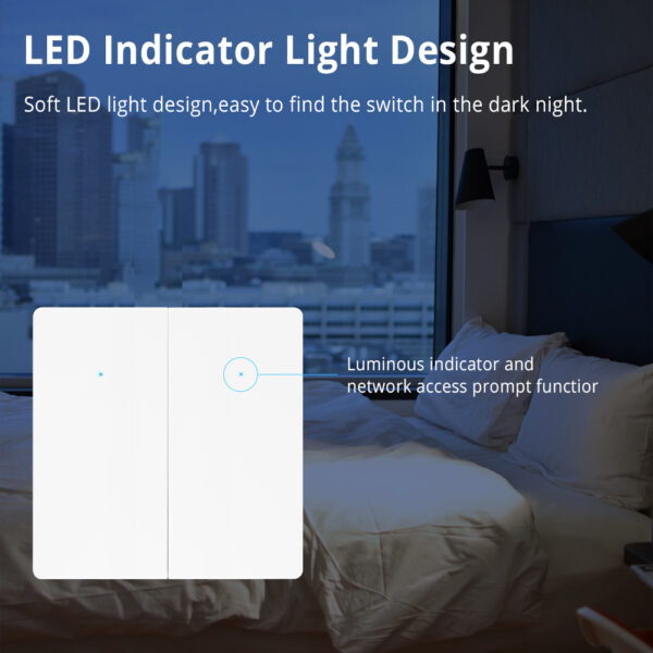 ⁦مفتاح Zemismart Zigbee بدون سلك نيوترال موديل 606-3 – مفتاح ضغط ذكي بثلاثة مخارج متوافق مع Tuya وGoogle Home⁩ - الصورة ⁦9⁩