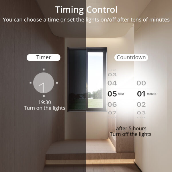 ⁦مفتاح Zemismart Zigbee الذكي مع نيوترال – لوحة لمس زجاجية للتحكم بالإضاءة متوافقة مع Tuya وAlexa وGoogle Home⁩ - الصورة ⁦6⁩