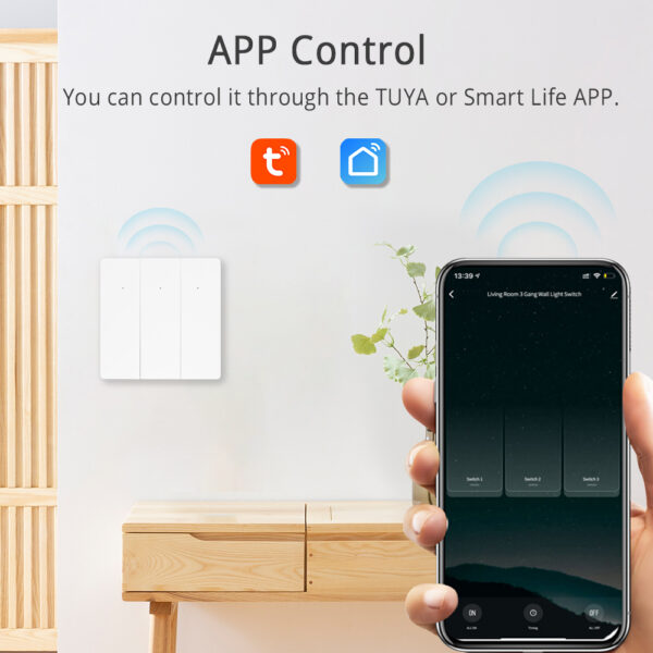 ⁦مفتاح Zemismart Zigbee بدون سلك نيوترال موديل 606-3 – مفتاح ضغط ذكي بثلاثة مخارج متوافق مع Tuya وGoogle Home⁩ - الصورة ⁦11⁩