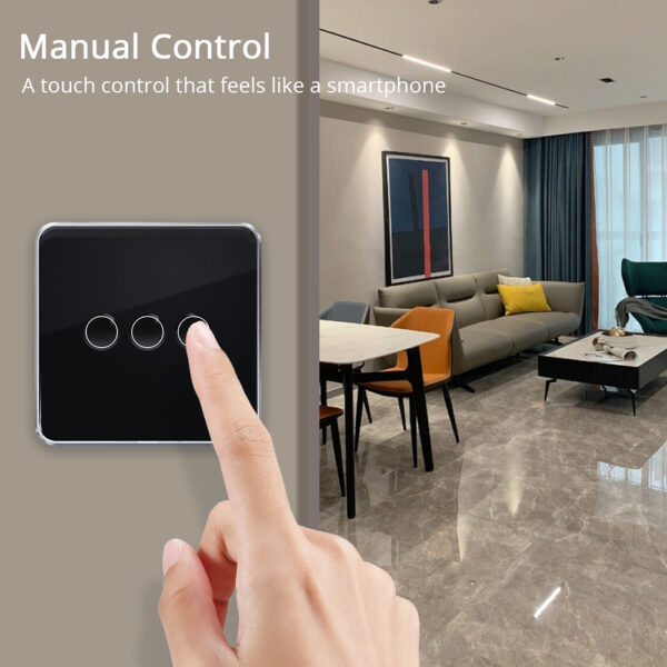 ⁦مفتاح Zemismart Zigbee الذكي مع نيوترال – لوحة لمس زجاجية للتحكم بالإضاءة متوافقة مع Tuya وAlexa وGoogle Home⁩ - الصورة ⁦7⁩