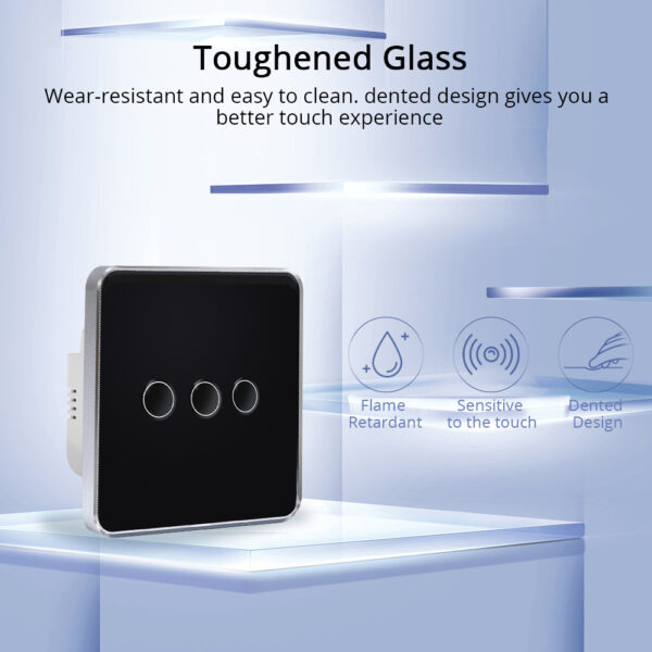 ⁦مفتاح Zemismart Zigbee الذكي مع نيوترال – لوحة لمس زجاجية للتحكم بالإضاءة متوافقة مع Tuya وAlexa وGoogle Home⁩ - الصورة ⁦8⁩