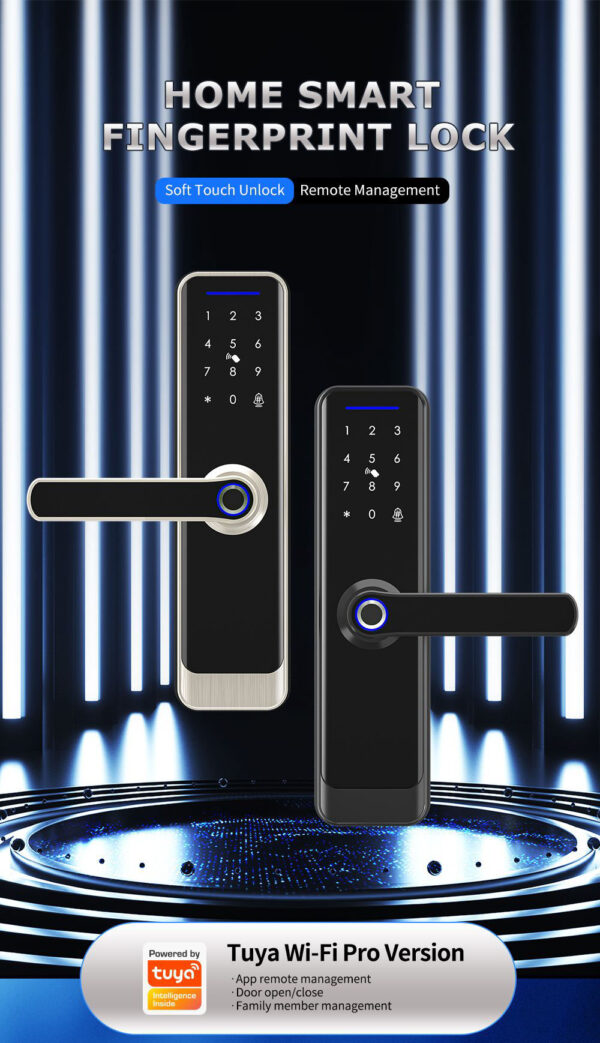 قفل باب إلكتروني ذكي Zemismart Zigbee ببصمة وكارت وكلمة مرور – مع جرس، يعمل مع تطبيق Tuya - Image 8