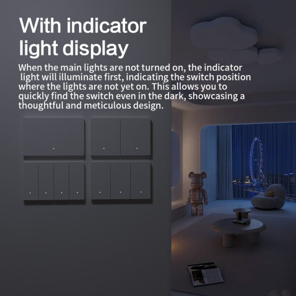 ⁦مفتاح Zemismart Zigbee بدون سلك نيوترال موديل 606-3 – مفتاح ضغط ذكي بثلاثة مخارج متوافق مع Tuya وGoogle Home⁩ - الصورة ⁦15⁩