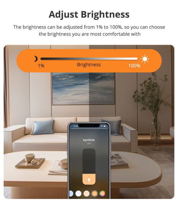 ⁦لمبة Zemismart Zigbee 3.0 الذكية RGBW قاعدة E27 – تحكم بالألوان متوافق مع Tuya وAlexa وGoogle Home⁩ - الصورة ⁦6⁩