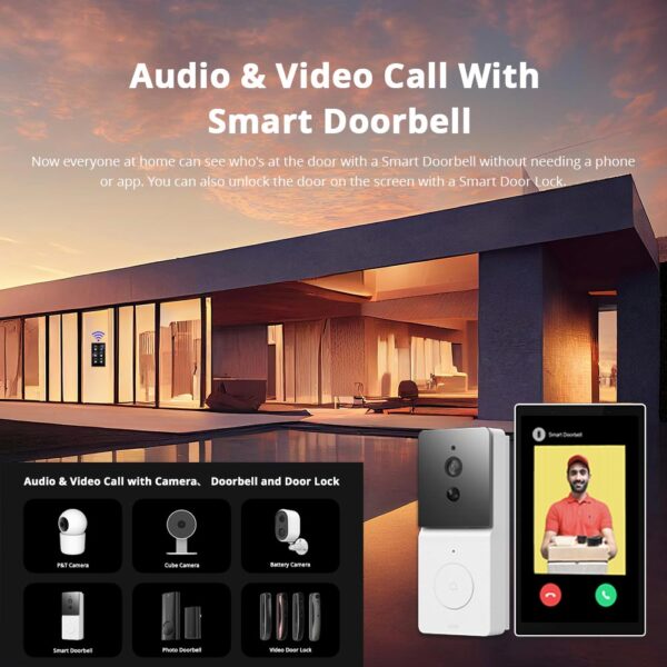 ⁦شاشة Zemismart الذكية 5 بوصة – مركز تحكم منزلي متعدد الوظائف – تعمل باللمس وتدعم Tuya وAlexa مع Zigbee Hub مدمج وحامل مكتبي⁩ - الصورة ⁦6⁩