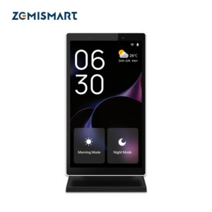 شاشة Zemismart الذكية 5 بوصة – مركز تحكم منزلي متعدد الوظائف – تعمل باللمس وتدعم Tuya وAlexa مع Zigbee Hub مدمج وحامل مكتبي
