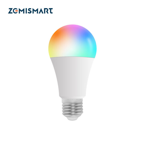لمبة Zemismart Zigbee 3.0 الذكية RGBW قاعدة E27 – تحكم بالألوان متوافق مع Tuya وAlexa وGoogle Home