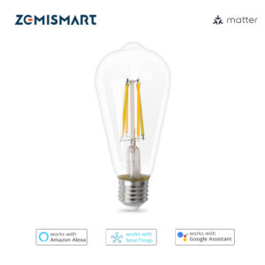 لمبة ذكية Matter من Zemismart – واي فاي E27 – قابلة للتعتيم ومتوافقة مع Alexa وGoogle وSiri