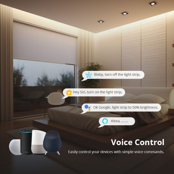 ⁦وحدة تحكم بشريط إضاءة ذكي Matter من Zemismart – تدعم WiFi وAlexa وGoogle وتعمل مع شريط COB RGBCW بجهد 24 فولت⁩ - الصورة ⁦21⁩