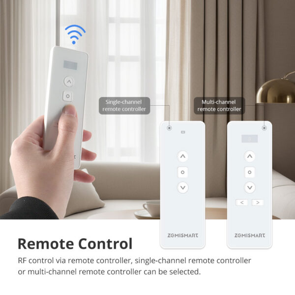 ⁦محرك ستارة ذكي Matter من Zemismart يعمل عبر WiFi – تحكم تلقائي عبر تطبيق الهاتف وGoogle Home وSmartThings⁩ - الصورة ⁦7⁩