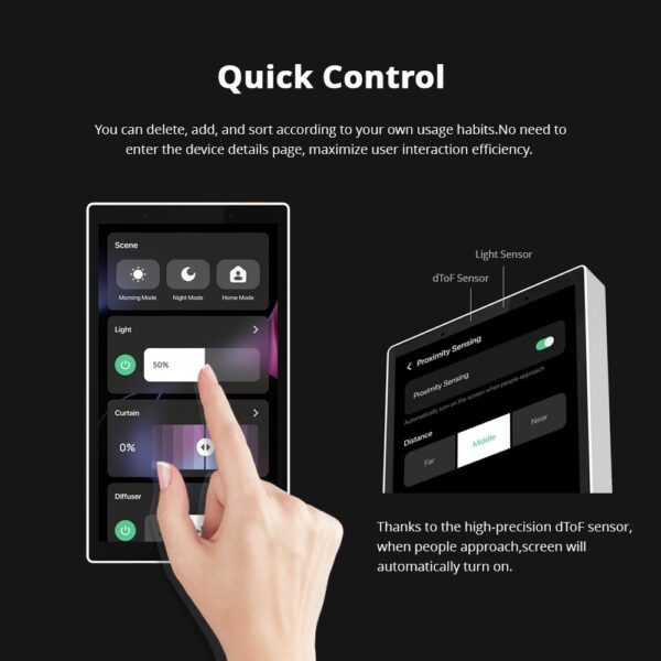 ⁦شاشة Zemismart الذكية 5 بوصة – مركز تحكم منزلي متعدد الوظائف – تعمل باللمس وتدعم Tuya وAlexa مع Zigbee Hub مدمج وحامل مكتبي⁩ - الصورة ⁦12⁩
