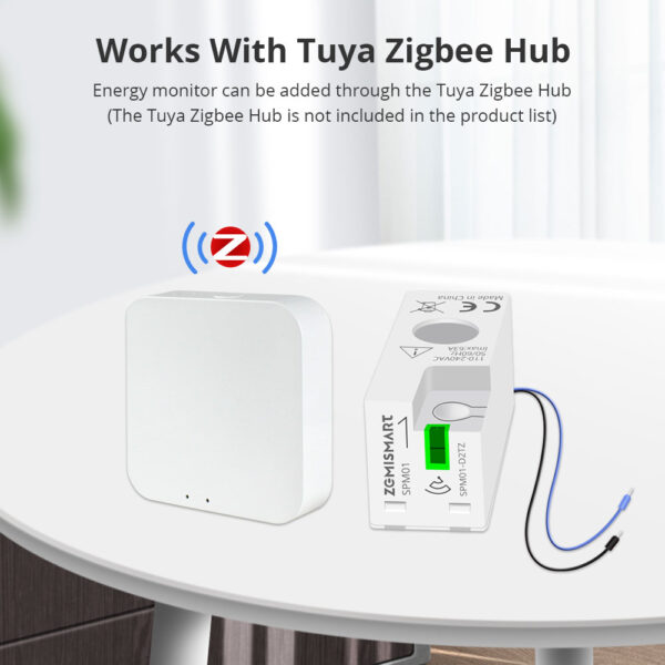 ⁦جهاز مراقبة الطاقة الذكي من Zemismart عبر Zigbee – قياس فوري 1 فاز 110/240 فولت – متوافق مع Tuya وSmart Life⁩ - الصورة ⁦24⁩