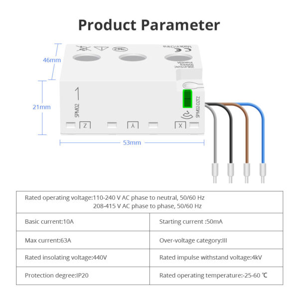 ⁦جهاز قياس الطاقة Zemismart Zigbee ثلاثي الأطوار – مقياس كهربائي ذكي 63 أمبير يعمل مع Tuya وHome Assistant⁩ - الصورة ⁦25⁩