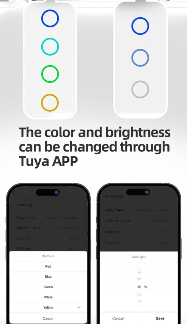 ⁦مفتاح ذكي Matter من Zemismart – شاشة لمس مع عرض الاسم وتحكم عبر Alexa وGoogle وSiri – يعمل عبر WiFi ويدعم HomeKit⁩ - الصورة ⁦4⁩