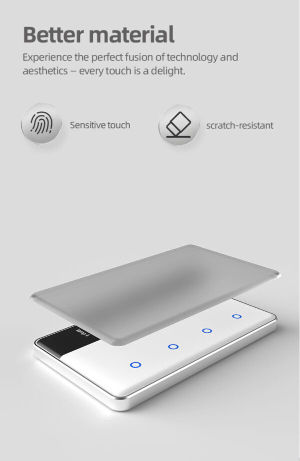 ⁦مفتاح ذكي Matter من Zemismart – شاشة لمس مع عرض الاسم وتحكم عبر Alexa وGoogle وSiri – يعمل عبر WiFi ويدعم HomeKit⁩ - الصورة ⁦7⁩