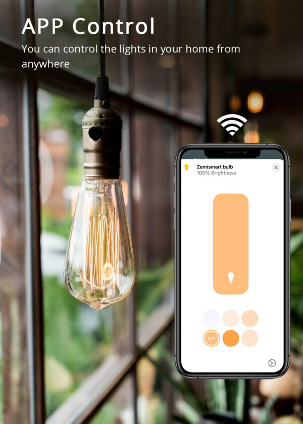 ⁦لمبة ذكية Matter من Zemismart – واي فاي E27 – قابلة للتعتيم ومتوافقة مع Alexa وGoogle وSiri⁩ - الصورة ⁦6⁩