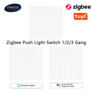 مفتاح Zemismart Zigbee بدون سلك نيوترال موديل 606-3 – مفتاح ضغط ذكي بثلاثة مخارج متوافق مع Tuya وGoogle Home