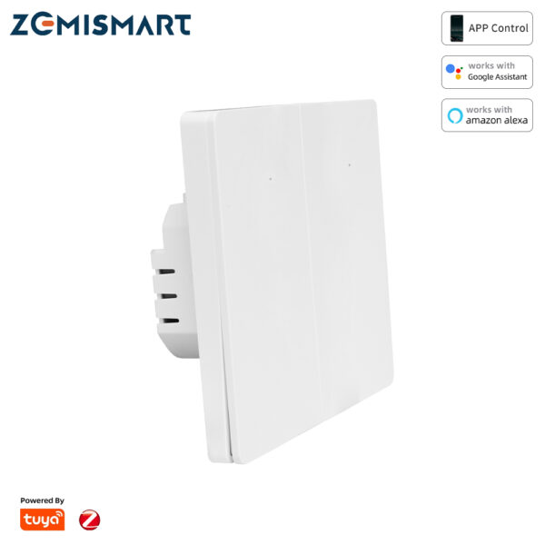 ⁦مفتاح Zemismart Zigbee بدون سلك نيوترال موديل 606-3 – مفتاح ضغط ذكي بثلاثة مخارج متوافق مع Tuya وGoogle Home⁩ - الصورة ⁦4⁩