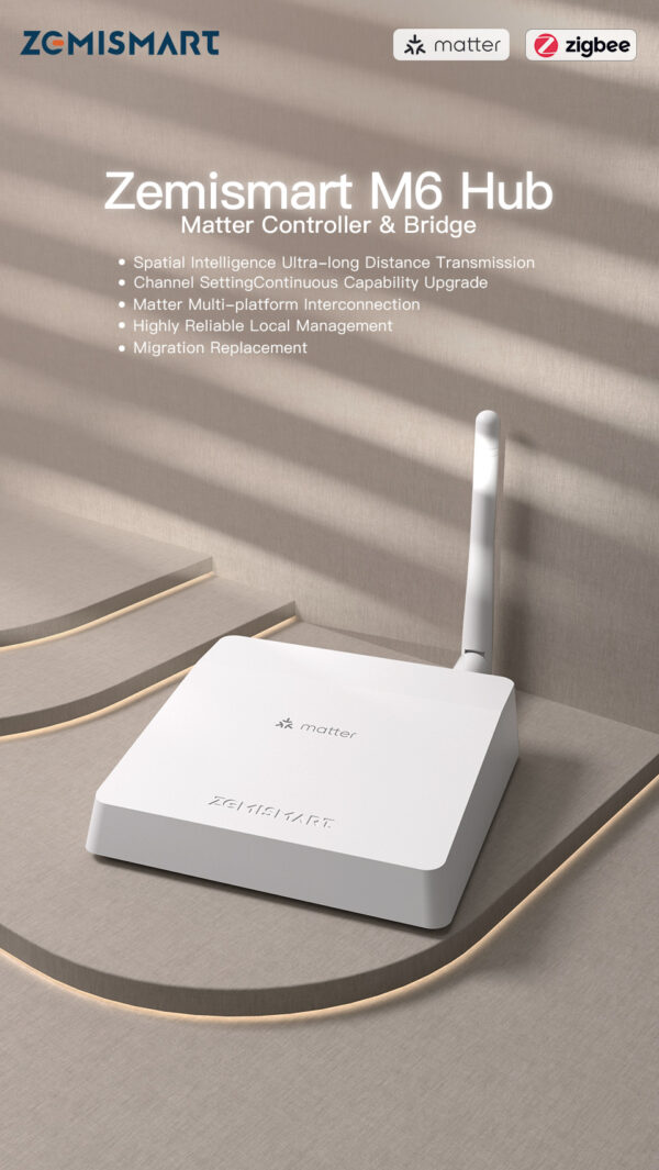 ⁦مفتاح Zemismart Zigbee رمادي اللون مع هيكل ألومنيوم – يعمل مع Tuya وGoogle Home وHomeKit عبر M6 Hub⁩ - الصورة ⁦2⁩