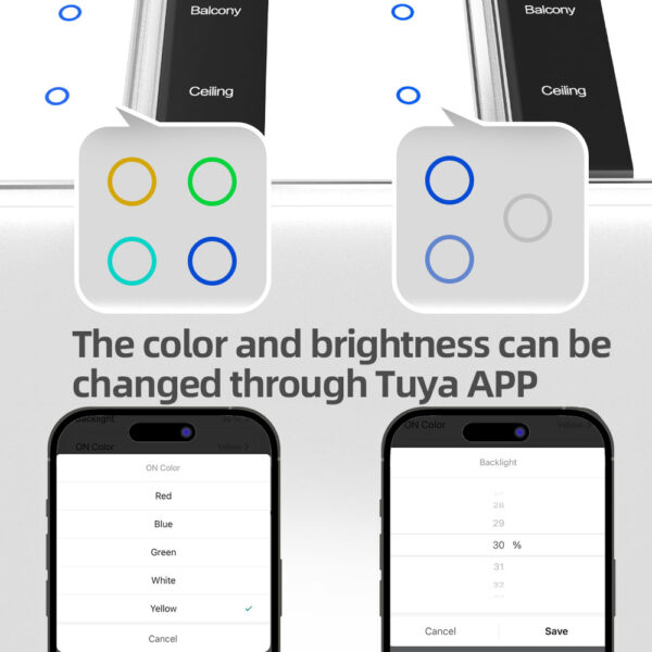 ⁦مفتاح ذكي Matter من Zemismart – شاشة لمس مع عرض الاسم وتحكم عبر Alexa وGoogle وSiri – يعمل عبر WiFi ويدعم HomeKit⁩ - الصورة ⁦19⁩
