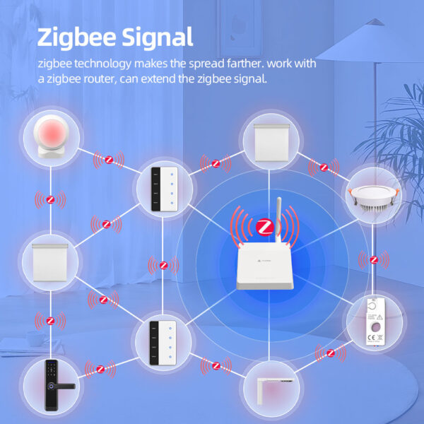 ⁦مفتاح ذكي Matter من Zemismart – شاشة لمس مع عرض الاسم وتحكم عبر Alexa وGoogle وSiri – يعمل عبر WiFi ويدعم HomeKit⁩ - الصورة ⁦21⁩
