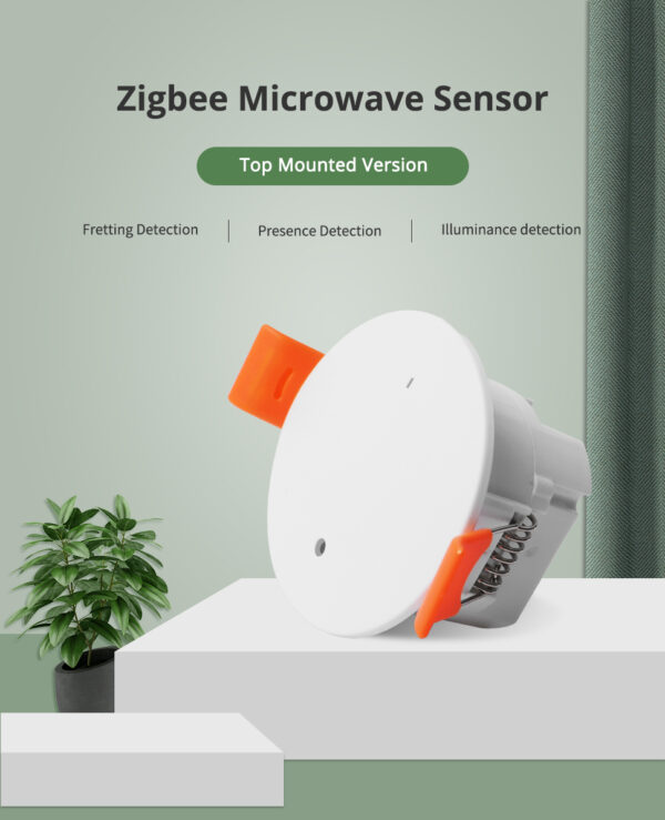 ⁦Zemismart Zigbee Smart Human Presence Detector Microwave Radar – حساس حركة ذكي بتقنية الرادار للسقف يعمل مع Tuya Smart Life⁩ - الصورة ⁦3⁩