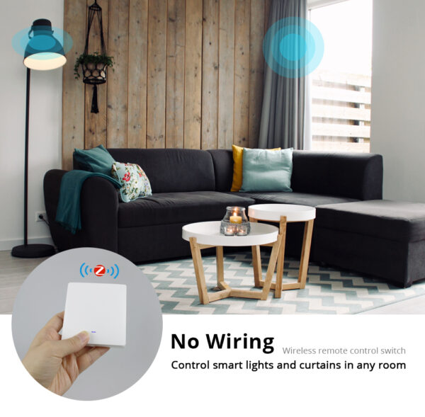 ⁦Zemismart مفتاح جداري لاسلكي ذكي Zigbee ٣ زر – يعمل بالبطارية مع تحكم عبر Tuya وSmart Life ويدعم Alexa وGoogle Home (Copy) (Copy)⁩ - الصورة ⁦3⁩