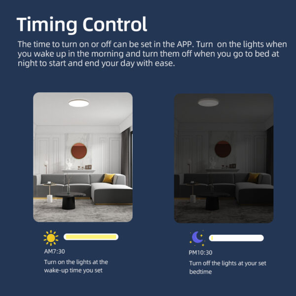 ⁦Zemismart Zigbee 24W Smart LED Ceiling Light RGBCW – لمبة سقف ذكية للحمام تعمل مع Tuya و Alexa و Google Home و HomeKit قابلة للتعتيم⁩ - الصورة ⁦2⁩