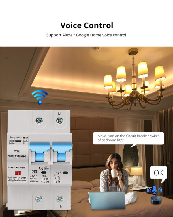 ⁦Zemismart ريليه ذكي WiFi – تحكم عن بعد وتايمر ذكي يعمل مع Tuya وSmart Life⁩ - الصورة ⁦3⁩