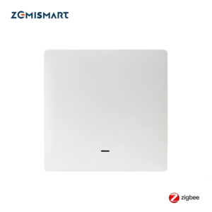 Zemismart مفتاح جداري لاسلكي ذكي Zigbee بزر واحد – يعمل بالبطارية مع تحكم عبر Tuya وSmart Life ويدعم Alexa وGoogle Home