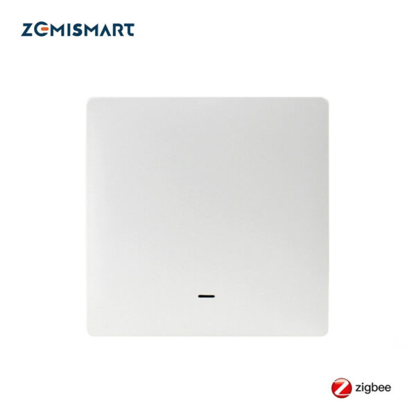 Zemismart مفتاح جداري لاسلكي ذكي Zigbee بزر واحد – يعمل بالبطارية مع تحكم عبر Tuya وSmart Life ويدعم Alexa وGoogle Home