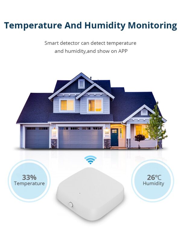 ⁦Zemismart حساس ذكي لدرجة الحرارة والرطوبة Zigbee – مراقبة المناخ المنزلي مع مؤقت ودعم Tuya وAlexa وGoogle Home⁩ - الصورة ⁦2⁩
