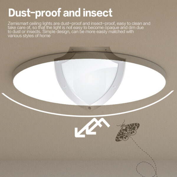 ⁦Zemismart Zigbee 24W Smart LED Ceiling Light RGBCW – لمبة سقف ذكية للحمام تعمل مع Tuya و Alexa و Google Home و HomeKit قابلة للتعتيم⁩ - الصورة ⁦3⁩