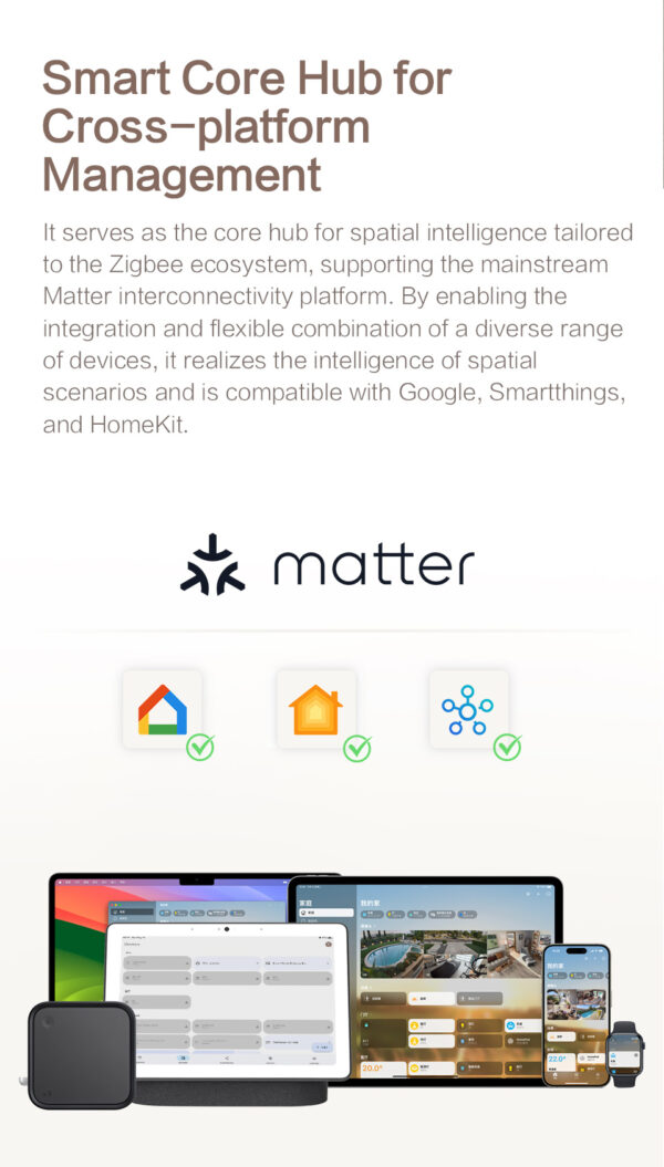 ⁦Zemismart Matter Zigbee سمارت هوم هب – طقم بداية Matter Bridge مع حساس وجهاز تحكم IR يدعم Google Home و SmartThings و Tuya⁩ - الصورة ⁦7⁩