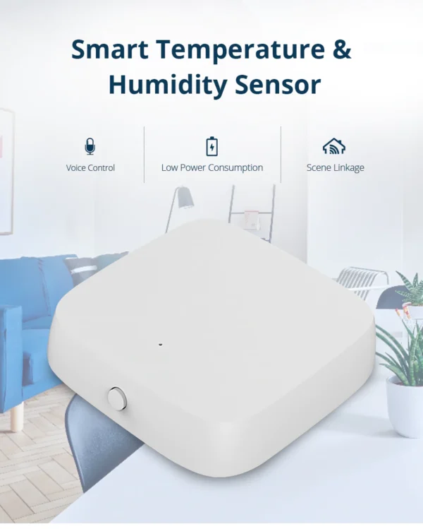 ⁦Zemismart حساس ذكي لدرجة الحرارة والرطوبة Zigbee – مراقبة المناخ المنزلي مع مؤقت ودعم Tuya وAlexa وGoogle Home⁩ - الصورة ⁦3⁩