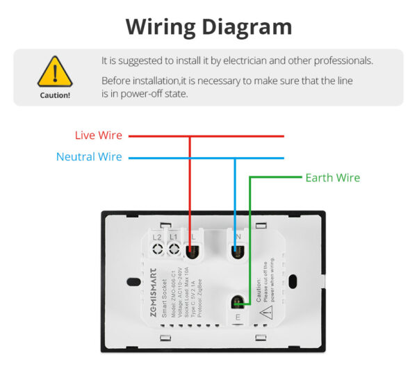 ⁦Zemismart مقبس ذكي Zigbee برازيلي أسود 10A مع منفذ شحن Type C وتحكم عبر تطبيق Tuya وSmart Life⁩ - الصورة ⁦12⁩