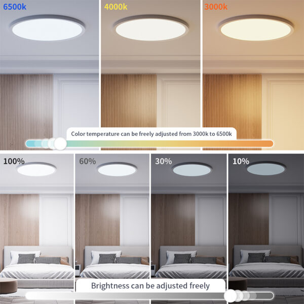 ⁦Zemismart Zigbee 24W Smart LED Ceiling Light RGBCW – لمبة سقف ذكية للحمام تعمل مع Tuya و Alexa و Google Home و HomeKit قابلة للتعتيم⁩ - الصورة ⁦5⁩