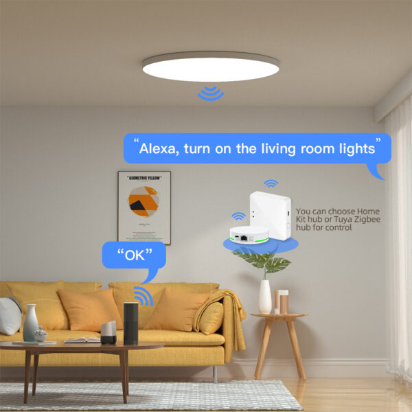⁦Zemismart Zigbee 24W Smart LED Ceiling Light RGBCW – لمبة سقف ذكية للحمام تعمل مع Tuya و Alexa و Google Home و HomeKit قابلة للتعتيم⁩ - الصورة ⁦10⁩