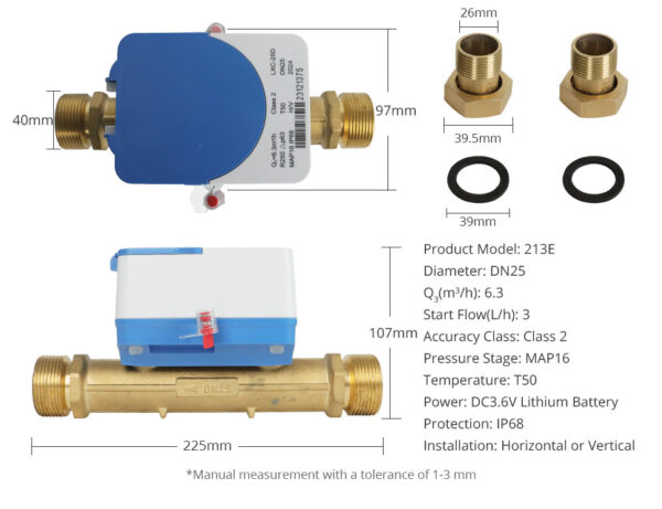 ⁦Zemismart عداد مياه ذكي Zigbee – قياس تدفق واستهلاك المياه بشاشة LCD رقمية IP68 متوافق مع Tuya وSmart Life⁩ - الصورة ⁦16⁩