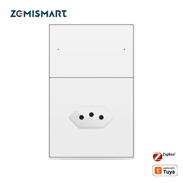 ⁦Zemismart مفتاح إضاءة ذكي Zigbee 2 عصابة مع مقبس برازيلي⁩ - الصورة ⁦6⁩