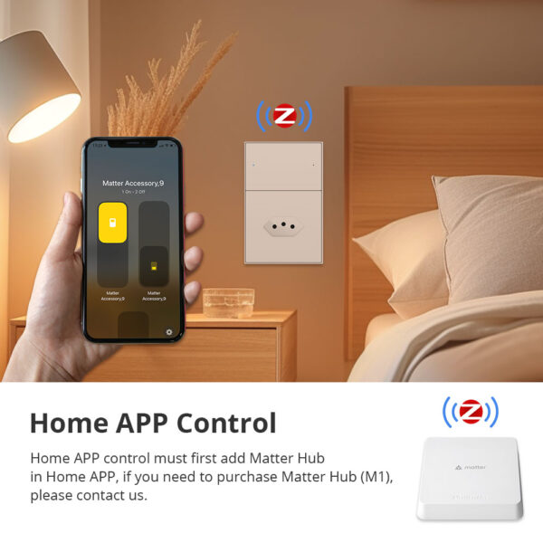 ⁦Zemismart مفتاح إضاءة ذكي Zigbee 2 عصابة مع مقبس برازيلي⁩ - الصورة ⁦8⁩