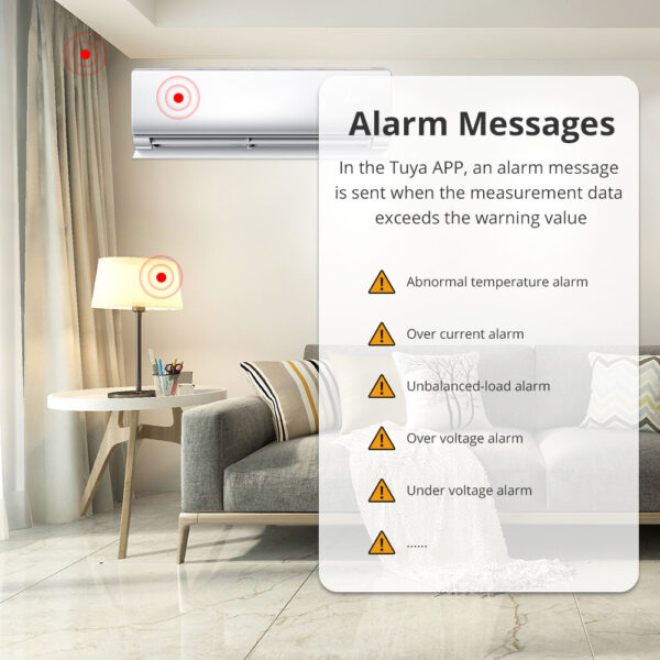 ⁦Zemismart Zigbee 3 Phase Electric Energy Meter 63A – عداد طاقة ذكي ثلاثي الفاز لمراقبة استهلاك الكهرباء بدقة⁩ - الصورة ⁦8⁩