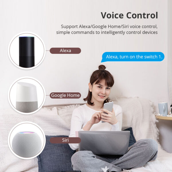 ⁦Zemismart مفتاح إضاءة ذكي Zigbee 2 عصابة مع مقبس برازيلي⁩ - الصورة ⁦10⁩