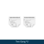 مفتاح ذكي Zemismart Wifi ثنائي العصابة مع قياس الطاقة، مفتاح ذكي صغير للغاية، يتطلب محايدًا، تطبيق Tuya، تحكم صوتي بالمؤقت