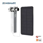 ستارة كهربائية روبوتية من Zemismart Zigbee بمحرك قابل لإعادة الشحن للقضيب الروماني I من النوع U تعمل مع Tuya Alexa Google Home Control